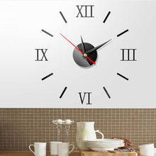 Novo moderno diy grande número 3d espelho arte relógio de parede adesivo grande relógio decoração do quarto casa arte design relógio adesivo 2024 - compre barato