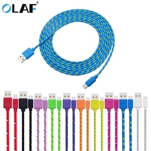 OLAF Micro USB Cable 1M/2M/3M Nylon Braided Fast Charge Data Sync USB Charge Cable For Samsung Huawei Xiaomi Android Phone Cable 2024 - buy cheap