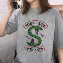 Korean Style Fashion Clothes Riverdale Southside Serpents Jughead Tshirt Harajuku Kawaii Tops O-neck Short Sleeve Female T-shirt 2024 - buy cheap