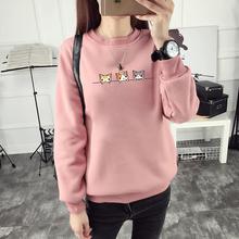 Zuolunouba outono lã inverno feminino moletom bonito três gatos impressão harajuku solto rosa com capuz pulôver feminino 2024 - compre barato