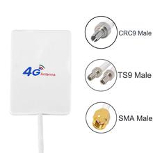 Новая антенна 4G 28dBi SMA Male/CRC9/TS9 Aeria для 4G LTE FDD/TDD роутер модем E3272 E5372 E5573 E3372 B315 B525 B593 B31 2024 - купить недорого