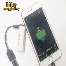 18500 USB 3.7 V Li-ion Rechargeable 1800mAH battery usb diy power bank li-ion usb 18500 battery 1800mAh 2024 - buy cheap