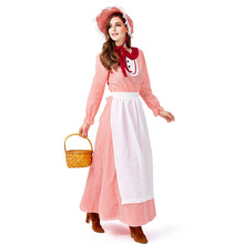 Adult Renaissance Fairy Tale Idyllic Stage Farm Dress Costumes Cosplay for Woman Halloween Game Stage Beach Party Costumes 2024 - buy cheap