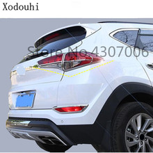 Detector de coche para Hyundai Tucson 2015, 2016, 2017, 2018, ABS, cubierta cromada, moldura para luz trasera, piezas, 4 Uds. 2024 - compra barato