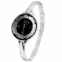 Luxury Brand Women Analog Quartz Round Wrist Watch Japan PC21J Movement Shiny Silver Metal Band Black Dial 2024 - buy cheap