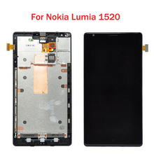 Display de lcd original para nokia lumia 1520, tela sensível ao toque digitalizada montada com moldura 2024 - compre barato