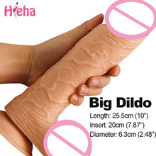 Большой реалистичный фаллоимитатор Hieha, прочный пенис на присоске, очень толстый огромный фаллоимитатор, Эротическая вставка для взрослых женщин, интимные изделия 2024 - купить недорого