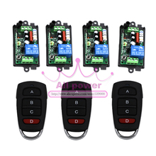 Interruptor de luz com controle remoto, sem fio, 1 canal, rf, código de aprendizagem, 220v, 3 transmissores, 4 receptores remotos, alta classificação, 220v