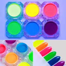 1 box 2g Neon Phosphor Powder Nail Glitter Powder Dust Luminous Pigment Fluorescent Powder Nail Glitters Glow in the Dark 2024 - buy cheap