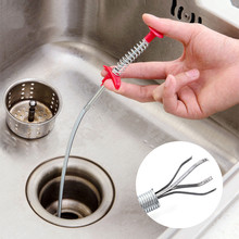 Flexible Stainless steel claw spring drain cleaning tools Kitchen pipeline dredge hair Sewer Filter clean up the blockage 2024 - buy cheap