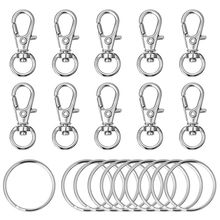 120Pcs Swivel Lanyard Snap Hook, Metal Lobster Clasp With Key Rings 2024 - buy cheap