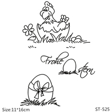 Selos transparentes do logotipo do ovo de páscoa, selos/selo para scrapbooking/fabricação de cartão/álbum de fotos, suprimentos de decoração diy 2024 - compre barato