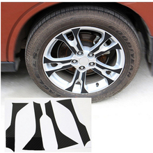 Pegatina de fibra de carbono para coche Mitsubishi Outlander Paste, accesorios para el centro de la rueda, juego de 10 Uds. X 4, 2013 2024 - compra barato