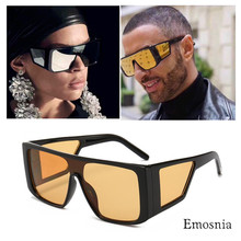 Солнцезащитные очки Emosnia с квадратной оправой для мужчин и женщин, модные солнечные очки с большой оправой, с защитой от ультрафиолета UV400 2024 - купить недорого