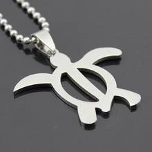 Titanium Beads Chain Tortoise Necklaces Men Metal Cutout Sea Turtle Pendant Necklaces 2024 - buy cheap