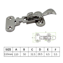 High Quality 316 stainless steel Boat Locker Hatch Anti-Rattle Latch Fastener Clamp for marine boat yacht 4-3/8" 2024 - buy cheap