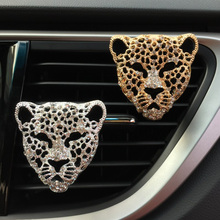Hot Car Air Freshener In Aroma Car Diffuser Vent Clip Crystal Leopard Perfume Auto Interior Decor BX 2024 - buy cheap