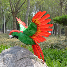 Simulación Macaw loro grande 60x40cm plumas coloridas loro extensión alas juguete modelo decoración del hogar regalo de Navidad h1121 2024 - compra barato