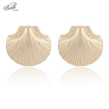 Badu Gold Sea Clam Shell Stud Earring Bohemian Sea Shell Summer Holiday Earring Women Fashion Jewelry Gift for Girls Wholesale 2024 - buy cheap