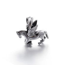Новые ювелирные изделия титановая сталь Крылья Ангела зодиака лошадь животное кулон 2024 - купить недорого