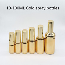 10ml 15ml 20ml 30ml 50ml 100ml Gold Glass Bottle With Aluminum sprayer, Essential Oil Spray Perfume Bottle 200pcs/lot 2024 - buy cheap