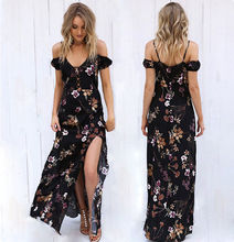 Women's Summer Vintage Boho Long Maxi Evening Party Beach Dress Floral Ladies Sundress 2024 - buy cheap