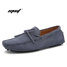 New Summer Spring Men Loafers suede Leather Breathable Men Casual shoes Men's flats Driving Shoes Soft Moccasins Boat Shoes 2024 - buy cheap