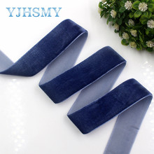 YJHSMY I-181220-302,25mm 10yards Solid color velvet ribbon,DIY handmade Hair accessories,wedding gift wrap decoration Materials 2024 - buy cheap