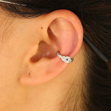 1 PIECE fashion women ear jewelry tiny small evil eye beaded band simple minimal ear cuff no piercing clip on earrings 2024 - buy cheap