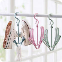 1 Pc 30*17cm  360 Degree Rotate Balcony Double-hook Shoe Holder Convenient Removable Type Plastic Shoe Rack Drying Rack 3 Color 2024 - buy cheap