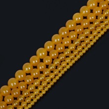 New Arrival 4/6/8/10/12mm Pick Size Round Shape Dyed Yellow Natural Stone Spacer Beads For Jewelry Making DIY Bracelet 2024 - buy cheap