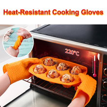 1 шт термостойкие силиконовые кухонные перчатки для барбекю, перчатки для приготовления пищи, рукавица для Гриль-барбекю, рукавицы для выпечки 2024 - купить недорого