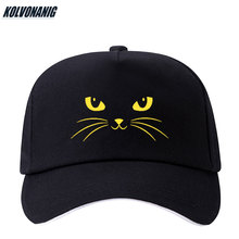 Sombrero deportivo con estampado de gato negro para hombre y mujer, gorra de béisbol con visera ajustable, estilo Kawaii, Unisex, 2021 2024 - compra barato