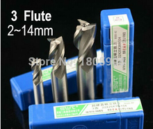 Combination order 2 / 3/ 4 / 5/ 6 /8 /10 /12 /14mm 3Flute HSS &  Aluminium End Mill Cutter CNC Bit Milling Cutting tool 2024 - buy cheap