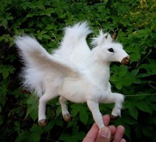 simulation unicorn 16x15cm hard model,polyethylene&fur toy prop,home decoration gift 0869 2024 - buy cheap