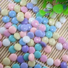 Wholesale Mixed Ice Cream Color Flat Round Acrylic Loose Beads for DIY Jewelry 50pcs 12mm BJ-20 2024 - buy cheap