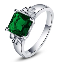 Зеленое циркониевое Сверкающее серебряное кольцо модное Ювелирное кольцо для женщин и мужчин/KILXLWHN CECEHRDG 2024 - купить недорого