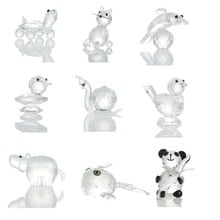 H&D Glass Crystal Mini Figurines Table Ornaments Crafts Art&Collection Souvenir Home Decoration 10 Kinds 2024 - buy cheap