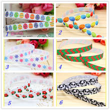 3/8'' Free shipping christmas easter snow printed grosgrain ribbon hair bow headwear party decoration wholesale OEM 9mm D171 2024 - buy cheap