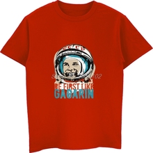 Be First Like Yuri Gagarin астронавт CCCP футболка новая Хлопковая мужская футболка с коротким рукавом и круглым вырезом летние футболки в стиле хип-хоп 2024 - купить недорого
