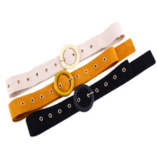 Buckle Suede Belt Velvet Waist Belt For Women PU Leather Fashion Ladies Wild Belts For Dress Clothing Decorations 2024 - buy cheap