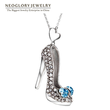 Neoglory Rhinestone Pendant Necklaces Silver Plated Fashion Jewelry 2020 New Gifts Embellished with Crystals from Swarovski 2024 - buy cheap