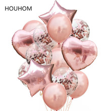 Rose Gold Balloons Confetti Baloons Birthday Decorations for Party Balloon Inflatable Balls Air Latex Ballon Helium Event Party 2024 - buy cheap
