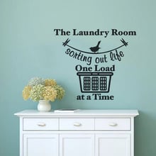 Vinyl Wall Quote Sticker Sorting Out Life Text Wall Decal Laundry Room Decor Removable Laundry Room Sign Wall Sticker AY1327 2024 - buy cheap
