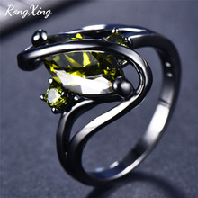 Rongxing, старинный, черный, золотой, разноцветный камень, кольца для женщин, розовый, красный, оливковый, зеленый, шампанское, кристалл, циркон, кольцо, подарок 2024 - купить недорого