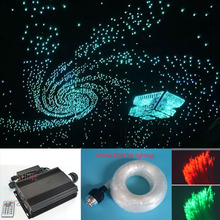 NEW 90W RGB DMX512 LED Fiber Optic star ceiling kit light 700pcs 3m 0.75mm for star sky ceiling&28Key RF remote control 2024 - buy cheap