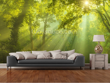 Papel pintado natural personalizado. El bosque del cielo, mural de paisaje 3D para sala de estar, dormitorio, restaurante, papel pintado en relieve 2024 - compra barato