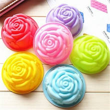 2Pcs Rose Flower Shaped Silicone Mold Chocolate Jelly Pudding Cake Molds Bakery Cupcake Moulds Baking Bakeware Tools 2024 - buy cheap