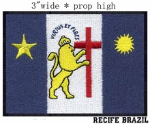 Recife, brasil Bandeira 3 "wide patch bordado para remendo militar/cska/doc mcstuffins 2024 - compre barato