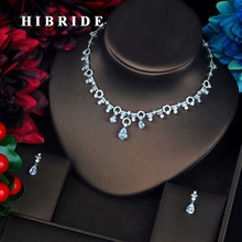 Hibride conjunto de joias de noiva, luxuoso, zircônio cúbico colorido, para mulheres, bijuterias, conjunto de presentes de aniversário 2024 - compre barato